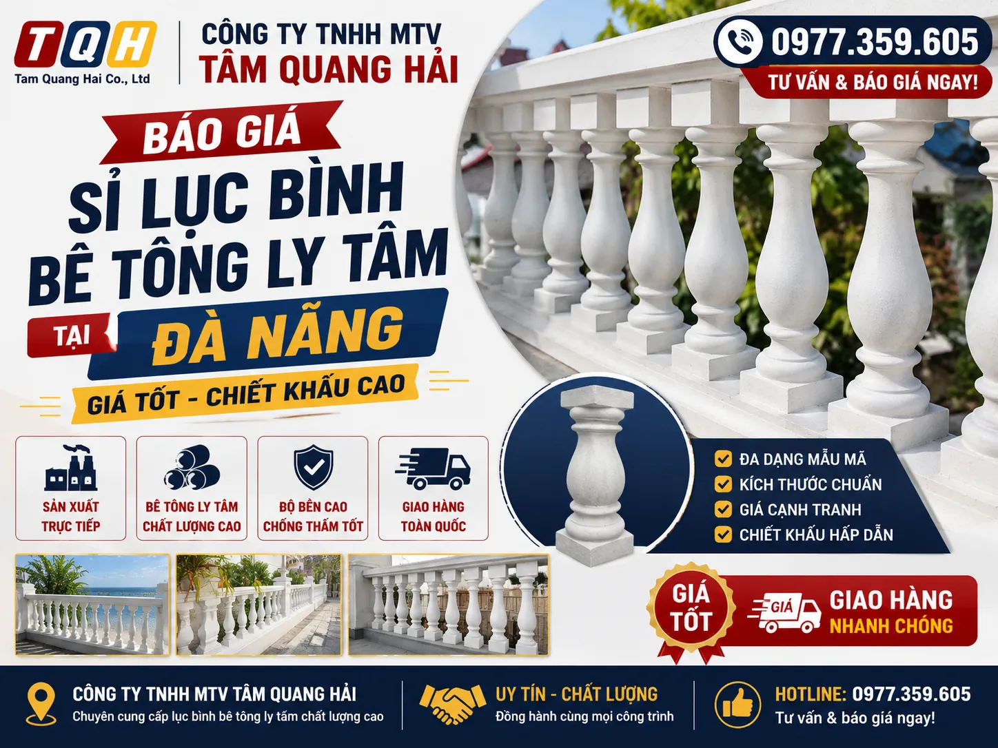 Báo giá sỉ lục bình bê tông ly tâm tại Đà Nẵng