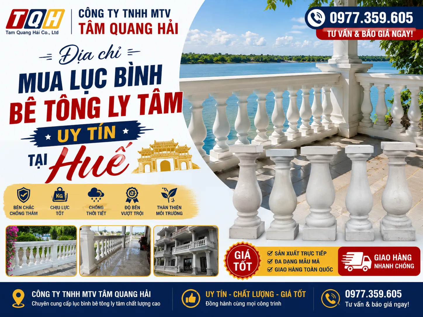 Địa chỉ mua lục bình bê tông ly tâm uy tín tại Huế
