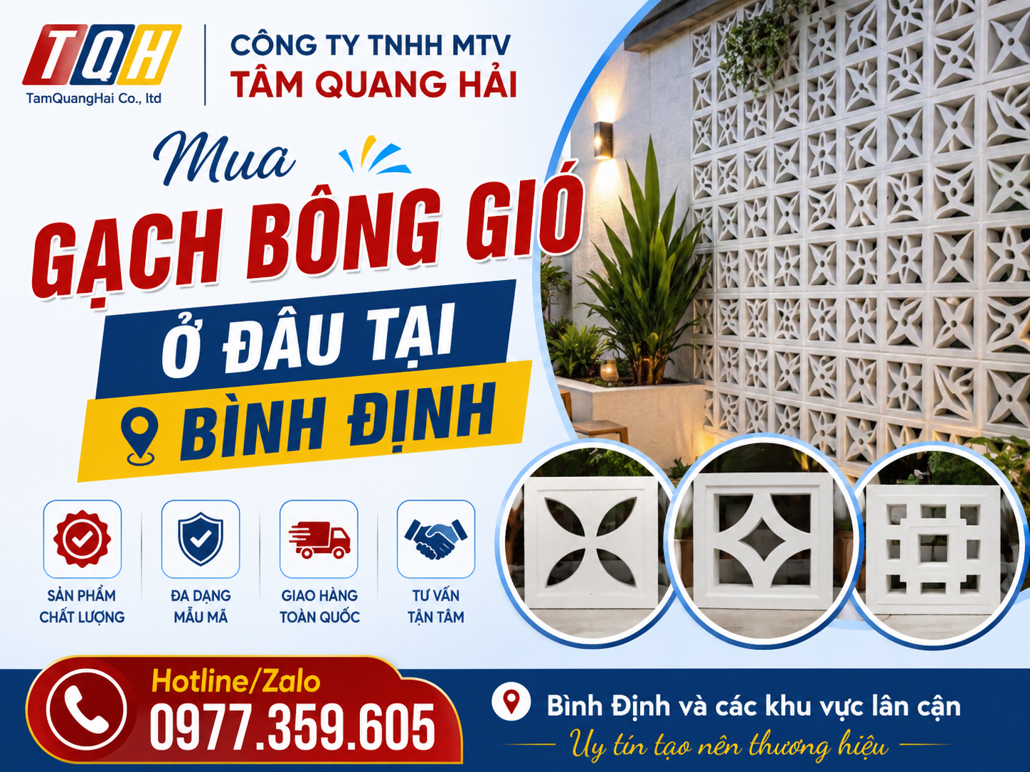 Mua gạch bông gió ở đâu tại Bình Định