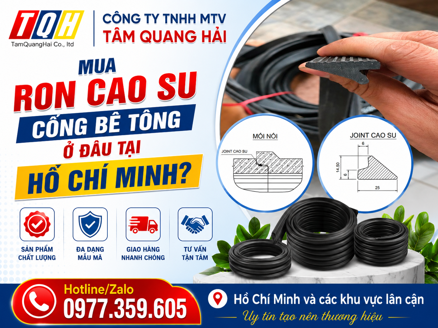 Mua ron cao su cống bê tông ở đâu tại Hồ Chí Minh